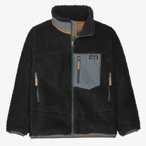 Patagonia Kids Black and Blue Fleece Jacket